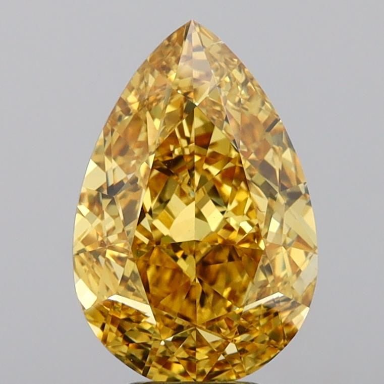 Loose Diamond - PEAR 7.07ct Fancy Vivid Yellow VS1 (1 of 1)