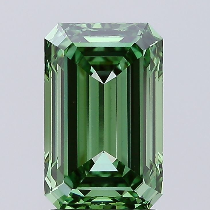Loose Diamond - EMERALD 2.22ct Fancy Vivid Green VS1: Loose Diamond - EMERALD 2.22ct Fancy Vivid Green VS1 Source: This is a real non-mined Diamond that has been grown in a lab Shape: EMERALD Carats: 2.22 Color: Fancy Vivid Green Certification: IGI Video