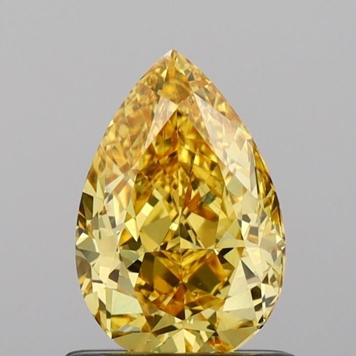 Loose Diamond - PEAR 1.16ct Fancy Vivid Yellow VVS2: Loose Diamond - PEAR 1.16ct Fancy Vivid Yellow VVS2 Source: This is a real non-mined Diamond that has been grown in a lab Shape: PEAR Carats: 1.16 Color: Fancy Vivid Yellow Certification: IGI Video:
