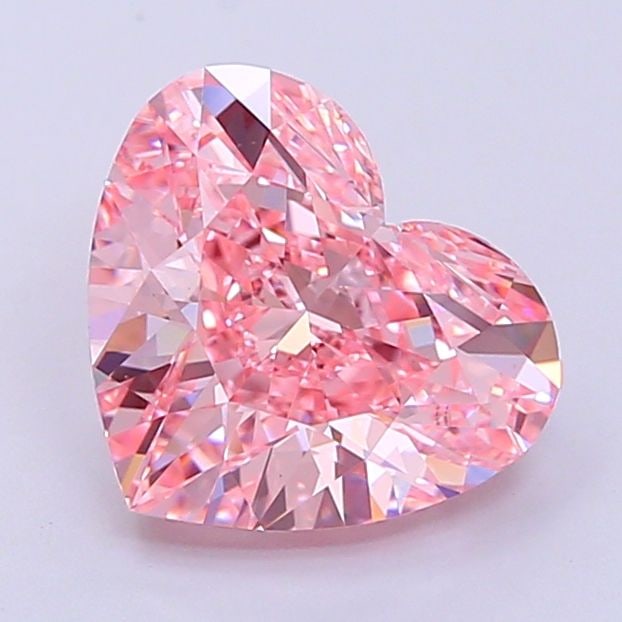 Loose Diamond - HEART 3.4ct Fancy Vivid Pink VVS2: Loose Diamond - HEART 3.4ct Fancy Vivid Pink VVS2 Source: This is a real non-mined Diamond that has been grown in a lab Shape: HEART Carats: 3.4 Color: Fancy Vivid Pink Certification: IGI Video: