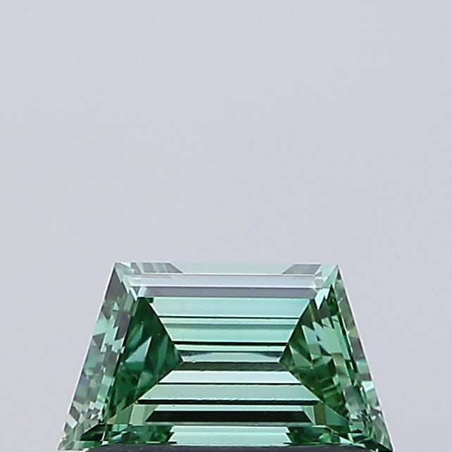 Loose Diamond - TRAPEZOID 0.18ct Fancy Vivid Green VS1: Loose Diamond - TRAPEZOID 0.18ct Fancy Vivid Green VS1 Source: This is a real non-mined Diamond that has been grown in a lab Shape: TRAPEZOID Carats: 0.18 Color: Fancy Vivid Green Certification: NONE