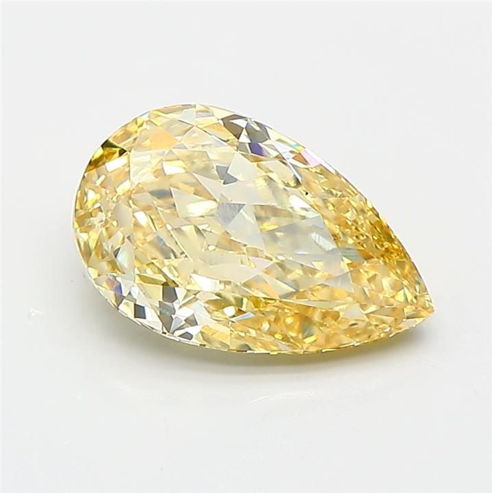 Loose Diamond - PEAR 2.01ct Fancy Intense Yellow VS1: Loose Diamond - PEAR 2.01ct Fancy Intense Yellow VS1 Source: This is a real non-mined Diamond that has been grown in a lab Shape: PEAR Carats: 2.01 Color: Fancy Intense Yellow Certification: IGI Video