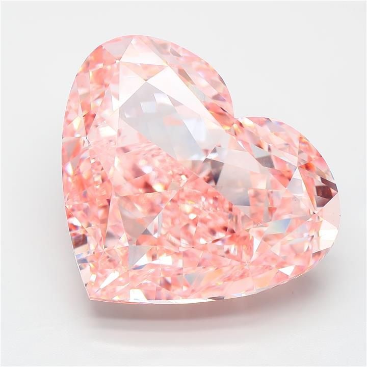 Loose Diamond - HEART 47.1ct Fancy Intense Pink VS1: Loose Diamond - HEART 47.1ct Fancy Intense Pink VS1 Source: This is a real non-mined Diamond that has been grown in a lab Shape: HEART Carats: 47.1 Color: Fancy Intense Pink Certification: IGI Video: