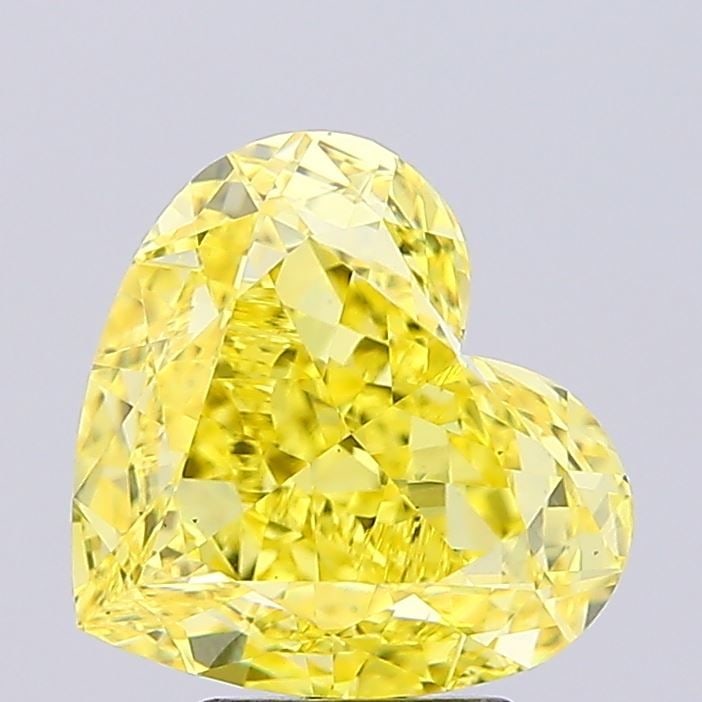 Loose Diamond - HEART 4.75ct Fancy Vivid Yellow VS1: Loose Diamond - HEART 4.75ct Fancy Vivid Yellow VS1 Source: This is a real non-mined Diamond that has been grown in a lab Shape: HEART Carats: 4.75 Color: Fancy Vivid Yellow Certification: IGI Video:
