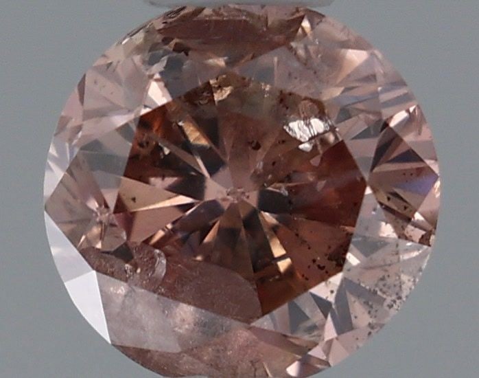 Loose Diamond - ROUND 0.47ct Fancy Brownish Orangey Pink (1 of 1)