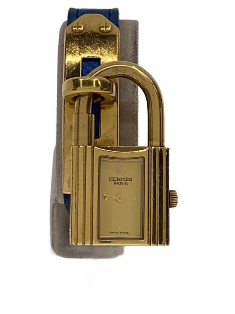Hermes Kelly Leather Women's Wristwatch Gold (1 of 9)
