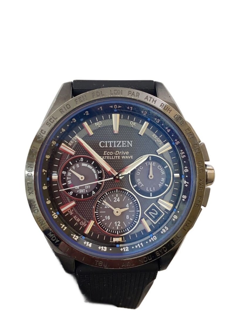 Citizen Attesa Eco-Drive Black Rubber Men's Wristwatch: Citizen Attesa Eco-Drive Black Rubber Men's Wristwatch This is a CITIZEN ATTESA Eco-Drive F900-T022189 men's wristwatch featuring a black rubber strap. The watch has a round case with a height and wid