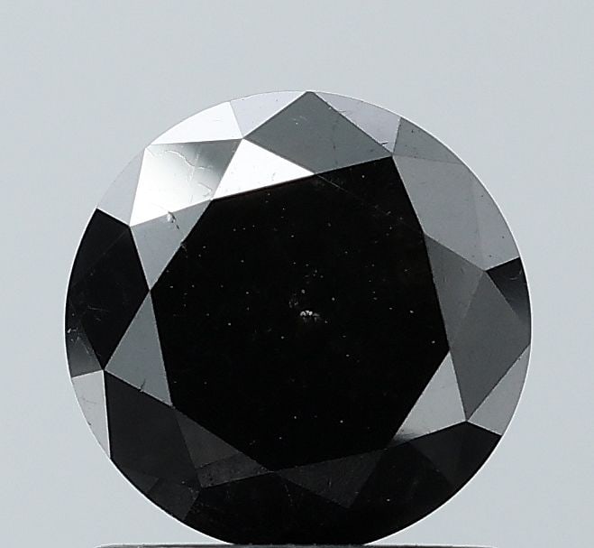Loose Diamond - ROUND 1.37ct Fancy Black VS1: Loose Diamond - ROUND 1.37ct Fancy Black VS1 Source: Natural Shape: ROUND Carats: 1.37 Color: Fancy Black Certification: NONE Video: