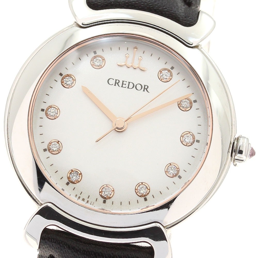 Seiko Credor Linealux Limited Edition Quartz Women's Wristwatch: Seiko Credor Linealux Limited Edition Quartz Women's Wristwatch This Seiko Credor Linealux Limited Edition women's wristwatch features a stainless steel case and a white dial, complemented by an un-us