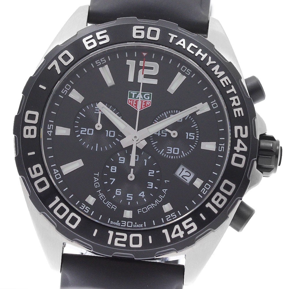 TAG Heuer Formula 1 Quartz Chronograph Men's Wristwatch CAZ1010: TAG Heuer Formula 1 Quartz Chronograph Men's Wristwatch CAZ1010 This TAG HEUER CAZ1010 Formula 1 Chronograph is a men's wristwatch featuring a date display and quartz movement. Made in Switzerland, th