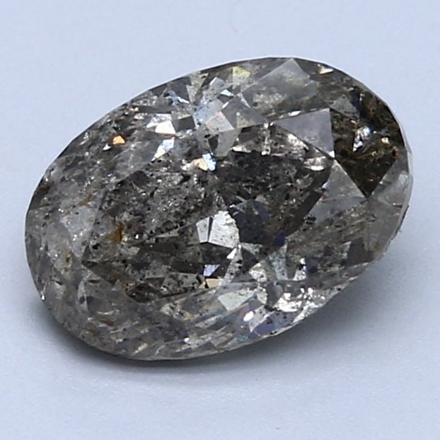 Loose Diamond - OVAL 2.01ct Fancy Brownish Greenish Salt and Pepper: Loose Diamond - OVAL 2.01ct Fancy Brownish Greenish Salt and Pepper Source: Natural Shape: OVAL Carats: 2.01 Color: Fancy Brownish Greenish Salt and Pepper Certification: NONE Video: