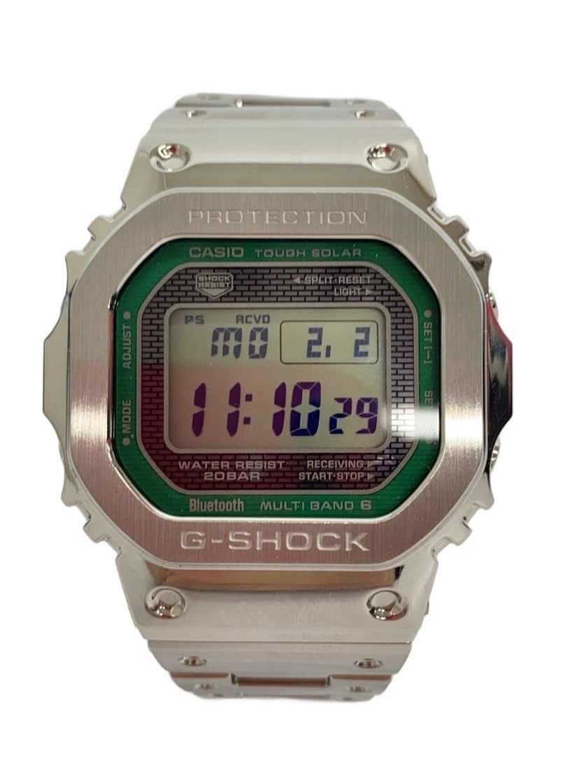 Casio G Shock GMW B5000D 3JF Men's Wristwatch: Casio G Shock GMW B5000D 3JF Men's Wristwatch This CASIO G-SHOCK GMW-B5000D-3JF men's wristwatch features a robust design with a stainless steel case and band. Made in Japan, it is in excellent pre-ow