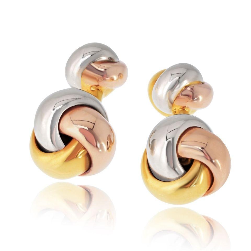 Cartier Trinity 18K Tri Color Cufflinks (1 of 6)