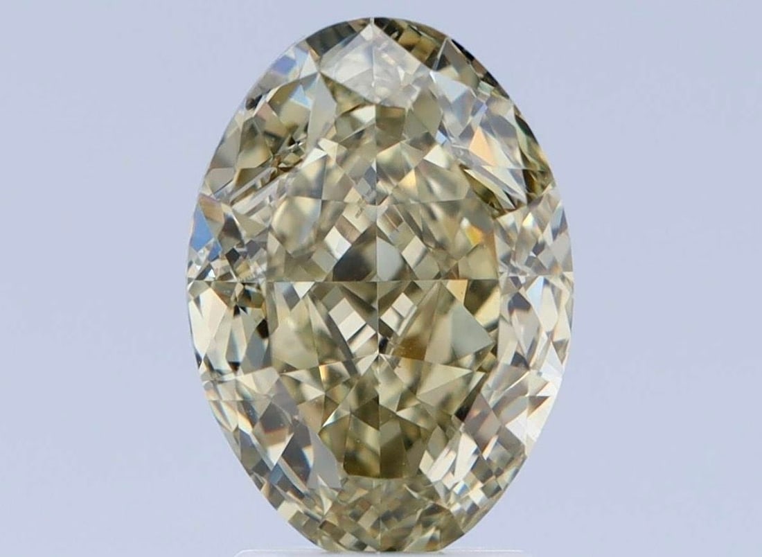 Loose Diamond - OVAL 3.01ct Fancy Dark Brown Greenish Yellow SI1 (1 of 1)