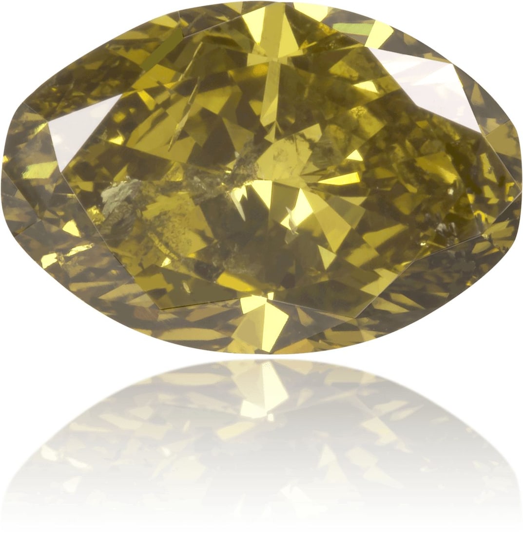 Loose Diamond - OVAL 1.6ct Fancy Yellowish Green I3 (1 of 1)