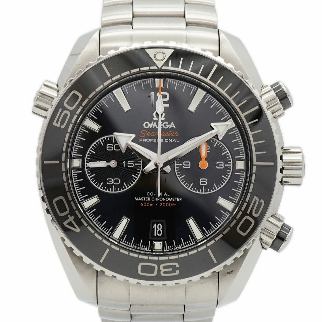 OMEGA Planet Ocean Men's Wristwatch 215.30.46.51.01.001: OMEGA Planet Ocean Men's Wristwatch 215.30.46.51.01.001 This is a pre-owned OMEGA Seamaster Planet Ocean 215.30.46.51.01.001 wristwatch designed for men. Crafted in Switzerland, this timepiece reflect