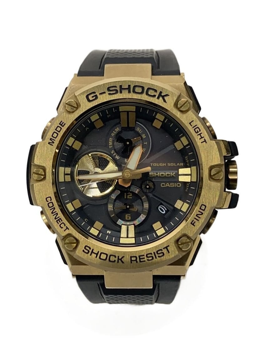 Casio G Shock G Steel Tough Solar Black Gold Men's Wristwatch GST B100GB 1A9JF: Casio G Shock G Steel Tough Solar Black Gold Men's Wristwatch GST B100GB 1A9JF This CASIO G-SHOCK G-STEEL GST-B100GB-1A9JF men's wristwatch features a striking gold and black color scheme and is power
