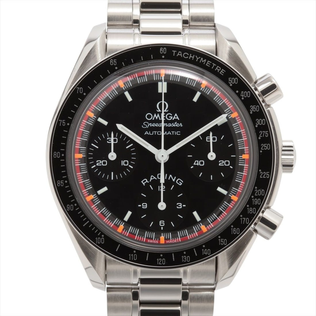 OMEGA Schumacher Speedmaster Men's Wristwatch 3518.50: OMEGA Schumacher Speedmaster Men's Wristwatch 3518.50 This is an OMEGA Speedmaster Racing Schumacher Model men's wristwatch, crafted in Switzerland. The watch is pre-owned and designed for men, showca