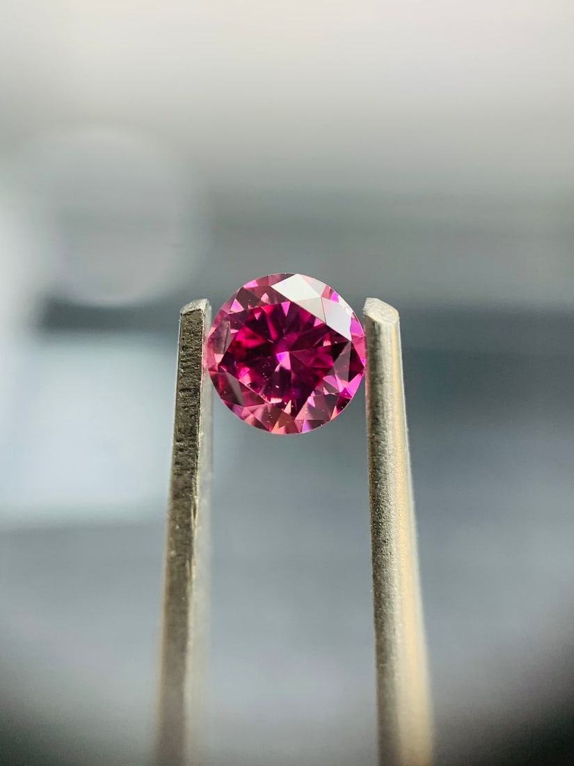 Loose Diamond - ROUND 0.15ct Fancy Vivid Purplish Pink SI1 (1 of 1)