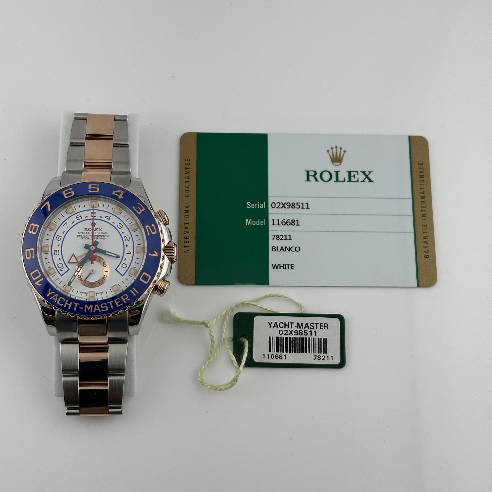 Rolex 116681 Yacht-Master II White Dial Oyster Bracelet 2015 New Style Card - 5