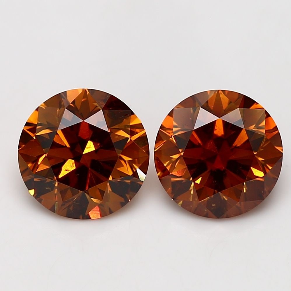 Loose Diamond - ROUND 2.53ct Fancy Deep Brownish Yellowish Orange I1 (1 of 1)