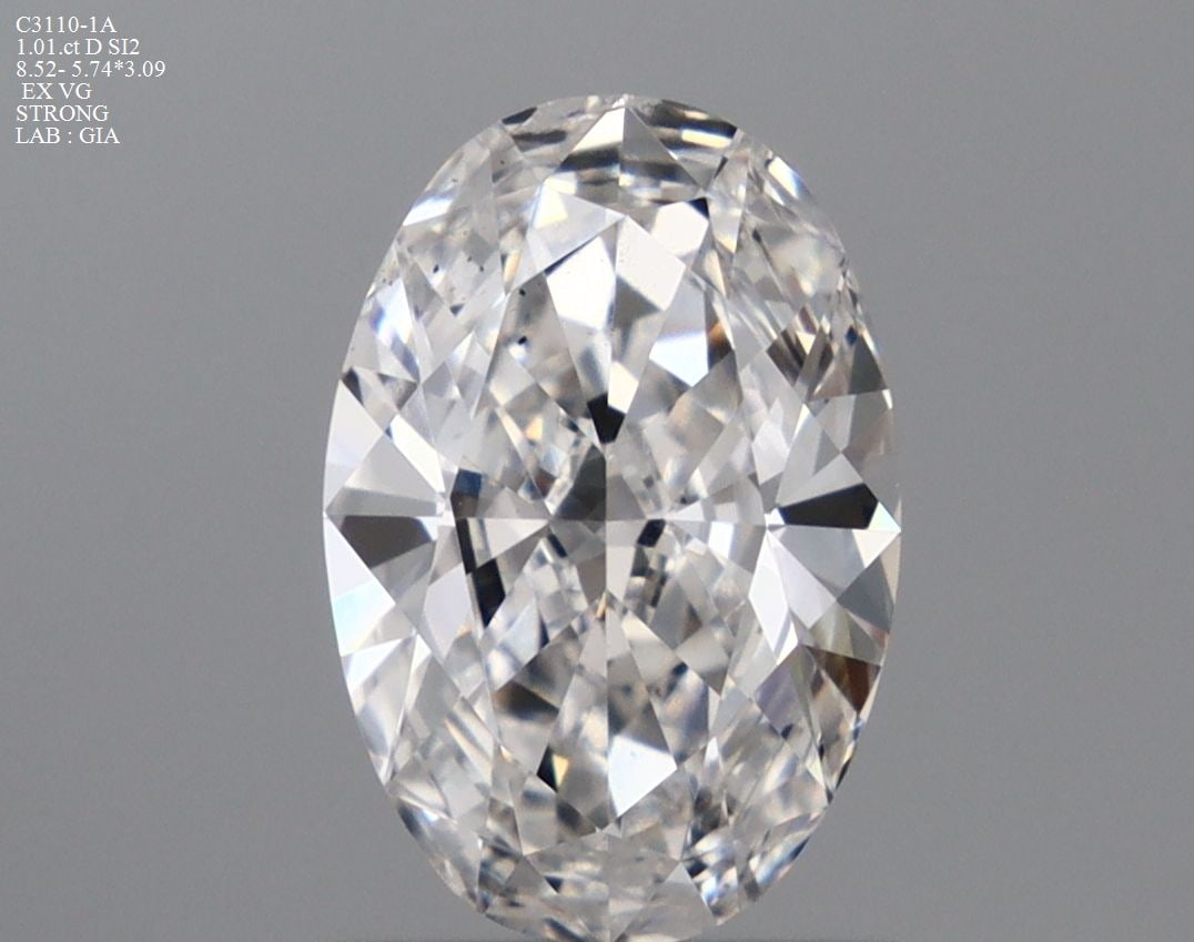 Loose Diamond - OVAL 1.01ct D SI2: Loose Diamond - OVAL 1.01ct D SI2 Source: Natural Shape: OVAL Carats: 1.01 Color: D Clarity: SI2 Certification: GIA Video: