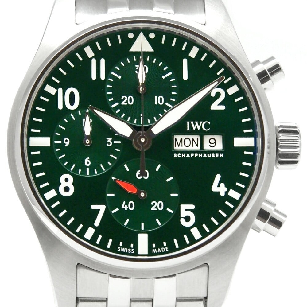 IWC Green Men's Pilot Chronograph 41 Wristwatch IW388104 (1 of 6)