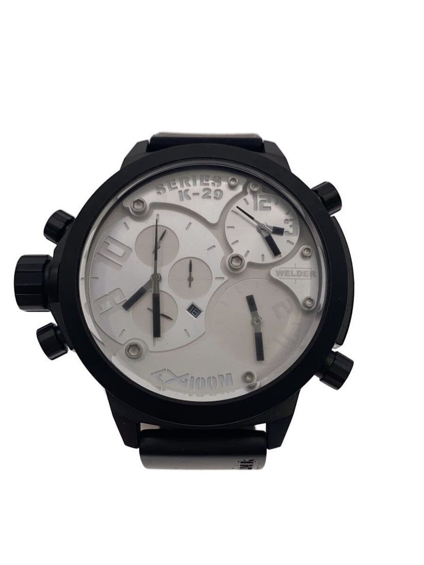 WELLDER K-29 quartz left-hand crown men's wristwatch silver (1 of 6)