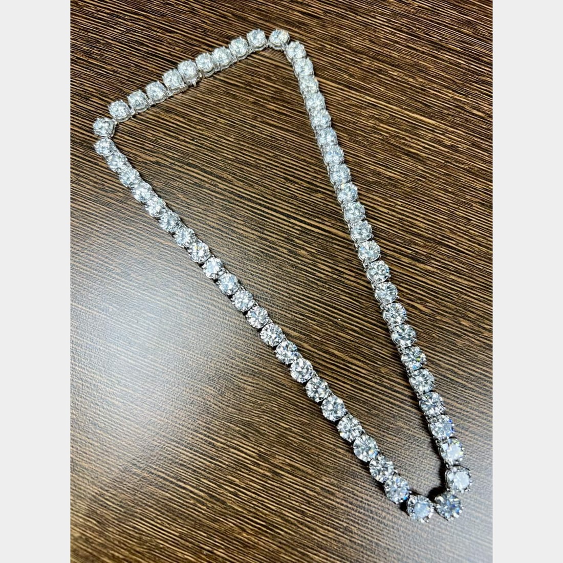 Platinum Diamond Necklace 70.00 Ct 56 Diamonds G-H VS1-SI1 - 3