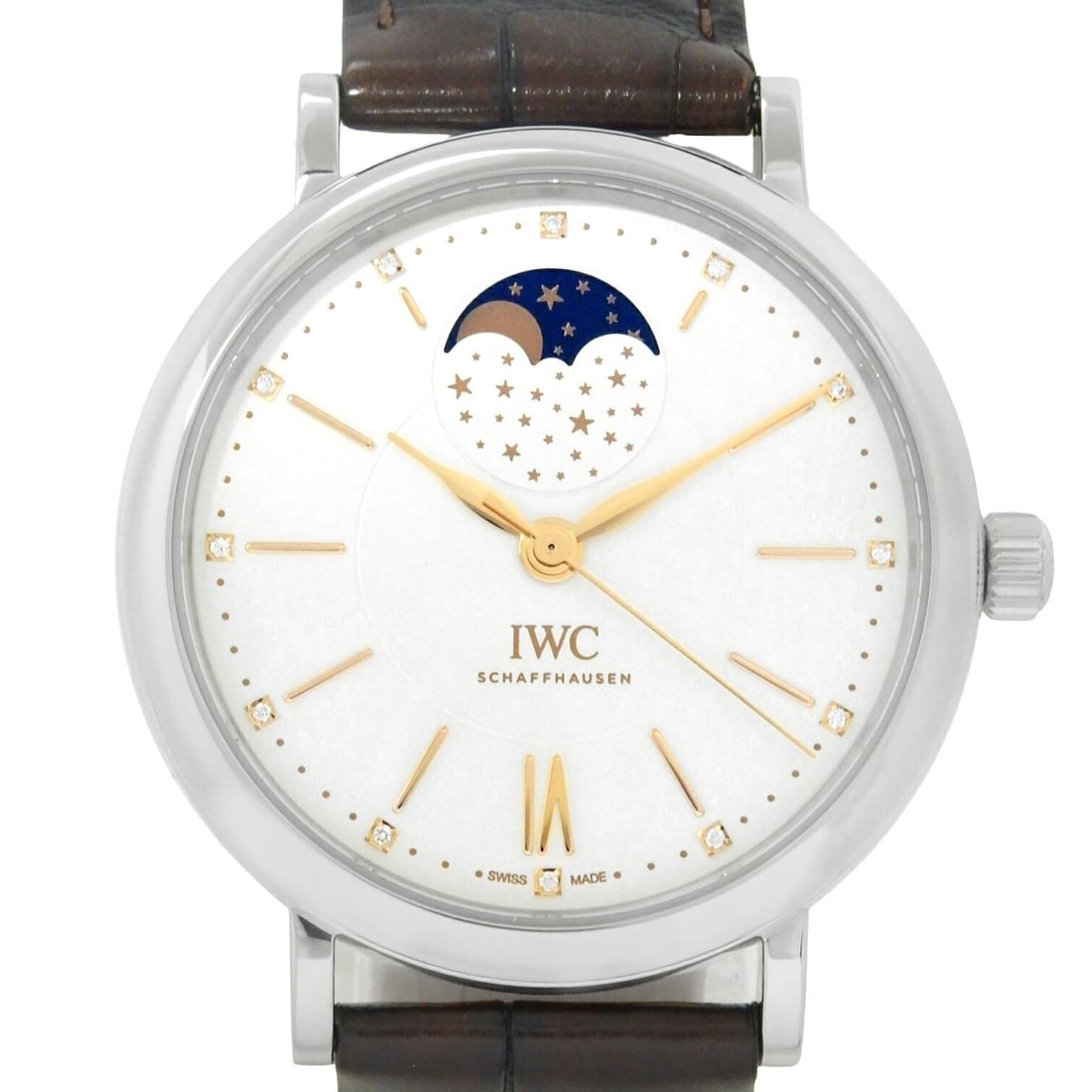 IWC Portofino Moonphase Silver Dial Unisex Wristwatch (1 of 6)