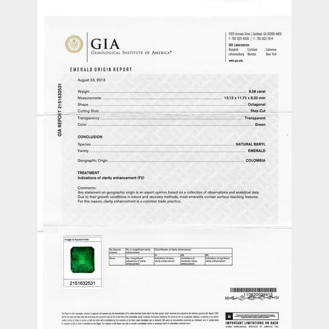 GIA Certified 14.67 Ct Colombian Emerald Diamond Earrings 18k Gold - 2