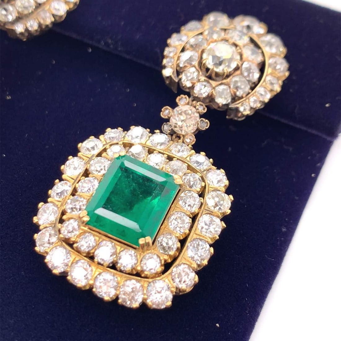 GIA Certified 14.67 Ct Colombian Emerald Diamond Earrings 18k Gold - 5