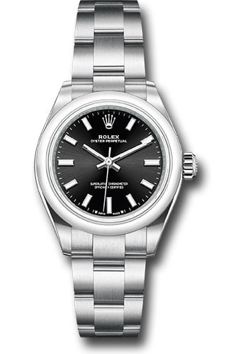 Rolex Oyster Perpetual Ref 276200 Ladies Watch Black Dial Green Card 2024 (1 of 6)