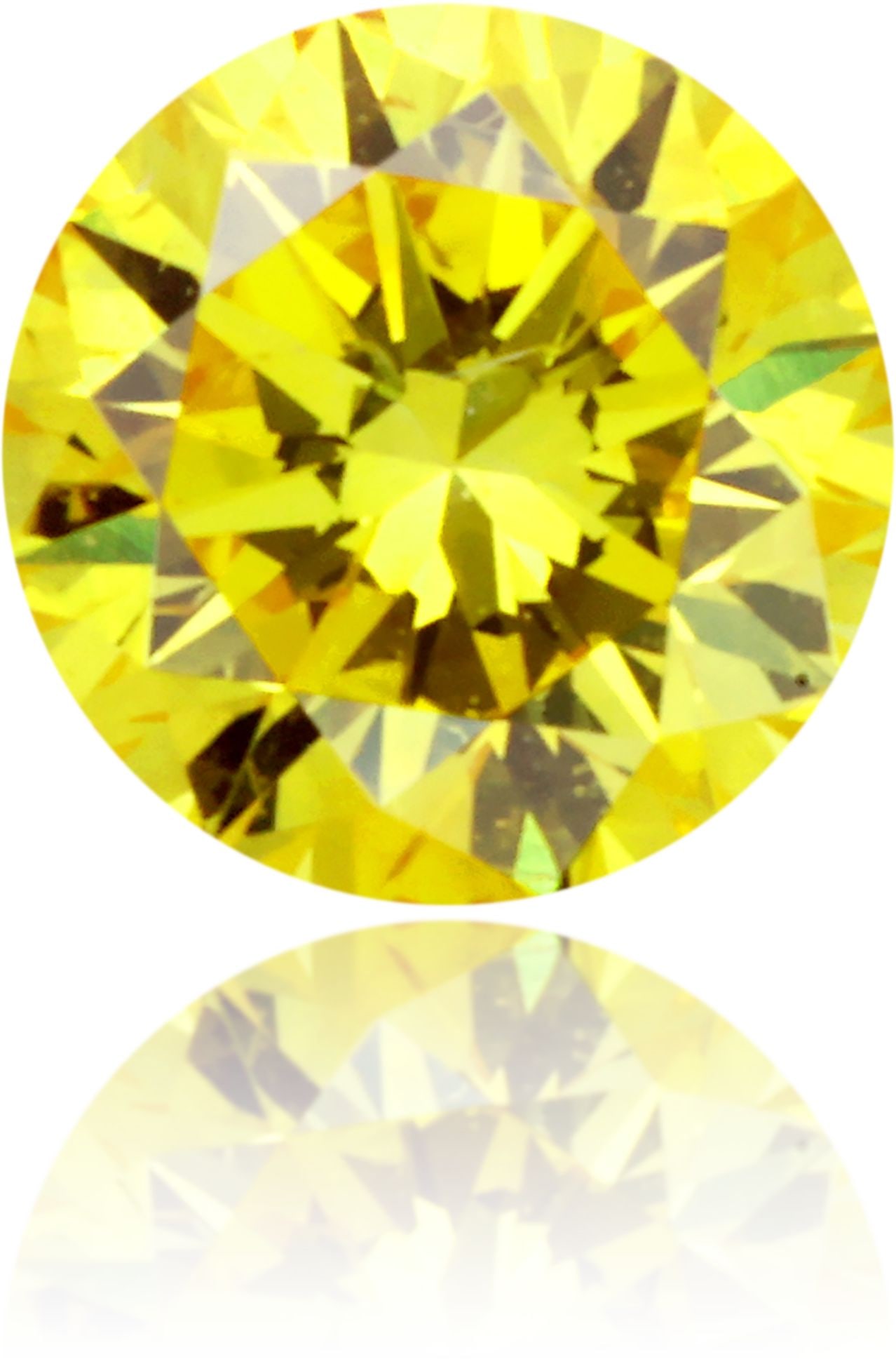 Loose Diamond - ROUND 0.18ct Fancy Vivid Yellow I2: Loose Diamond - ROUND 0.18ct Fancy Vivid Yellow I2 Source: Natural Shape: ROUND Carats: 0.18 Color: Fancy Vivid Yellow Certification: GIA Video: