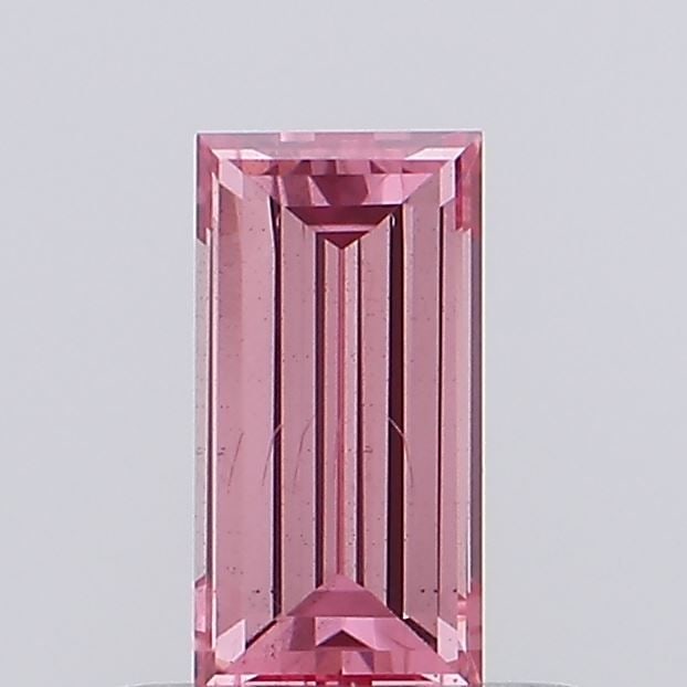 Loose Diamond - BAGUETTE 0.35ct Fancy Intense Pink VS1: Loose Diamond - BAGUETTE 0.35ct Fancy Intense Pink VS1 Source: This is a real non-mined Diamond that has been grown in a lab Shape: BAGUETTE Carats: 0.35 Color: Fancy Intense Pink Certification: NONE 