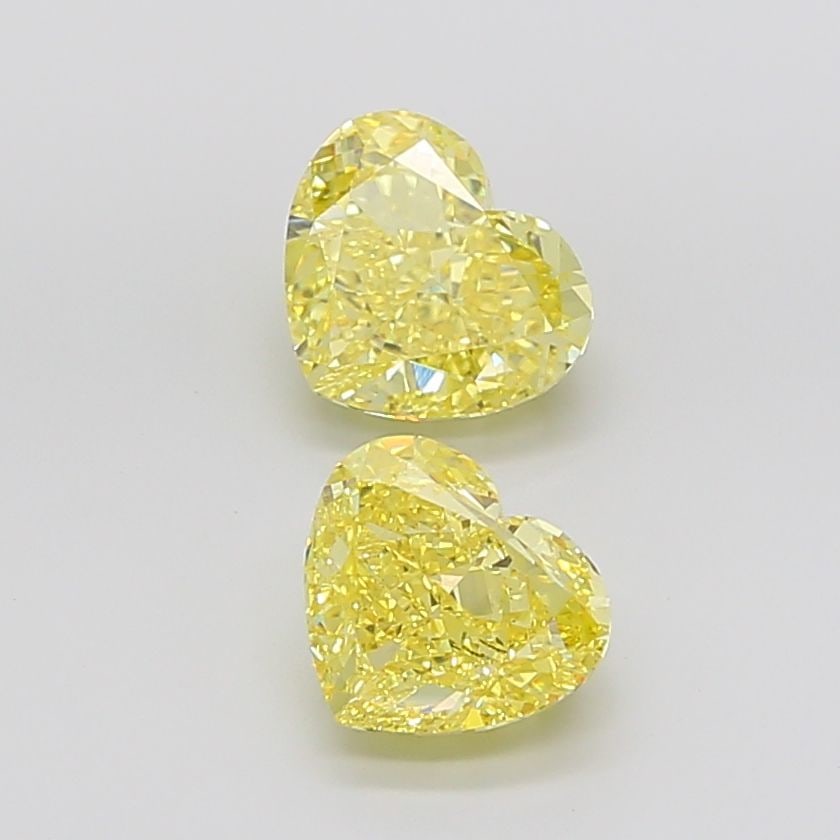 Loose Diamond - HEART 3.53ct Fancy Intense Yellow VVS2: Loose Diamond - HEART 3.53ct Fancy Intense Yellow VVS2 Source: This is a real non-mined Diamond that has been grown in a lab Shape: HEART Carats: 3.53 Color: Fancy Intense Yellow Certification: IGI Vi