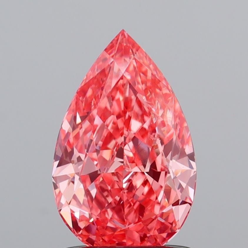 Loose Diamond - PEAR 1.06ct Fancy Vivid Pink VS2: Loose Diamond - PEAR 1.06ct Fancy Vivid Pink VS2 Source: This is a real non-mined Diamond that has been grown in a lab Shape: PEAR Carats: 1.06 Color: Fancy Vivid Pink Certification: IGI Video: Video