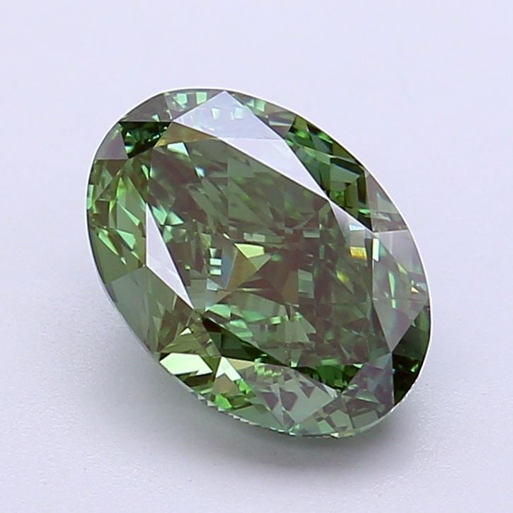 Loose Diamond - OVAL 2.52ct Fancy Vivid Green VVS1: Loose Diamond - OVAL 2.52ct Fancy Vivid Green VVS1 Source: This is a real non-mined Diamond that has been grown in a lab Shape: OVAL Carats: 2.52 Color: Fancy Vivid Green Certification: IGI Video: