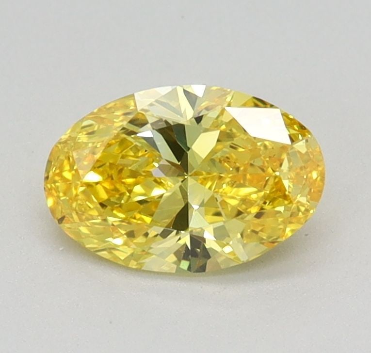 Loose Diamond - OVAL 0.55ct Fancy Vivid Yellow VVS2: Loose Diamond - OVAL 0.55ct Fancy Vivid Yellow VVS2 Source: This is a real non-mined Diamond that has been grown in a lab Shape: OVAL Carats: 0.55 Color: Fancy Vivid Yellow Certification: IGI Video: