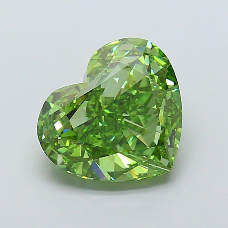 Loose Diamond - HEART 6.09ct Fancy Vivid Green VS1: Loose Diamond - HEART 6.09ct Fancy Vivid Green VS1 Source: This is a real non-mined Diamond that has been grown in a lab Shape: HEART Carats: 6.09 Color: Fancy Vivid Green Certification: IGI Video: