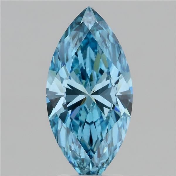 Loose Diamond - MARQUISE 3.1ct Fancy Vivid Blue VS2: Loose Diamond - MARQUISE 3.1ct Fancy Vivid Blue VS2 Source: This is a real non-mined Diamond that has been grown in a lab Shape: MARQUISE Carats: 3.1 Color: Fancy Vivid Blue Certification: IGI Video: