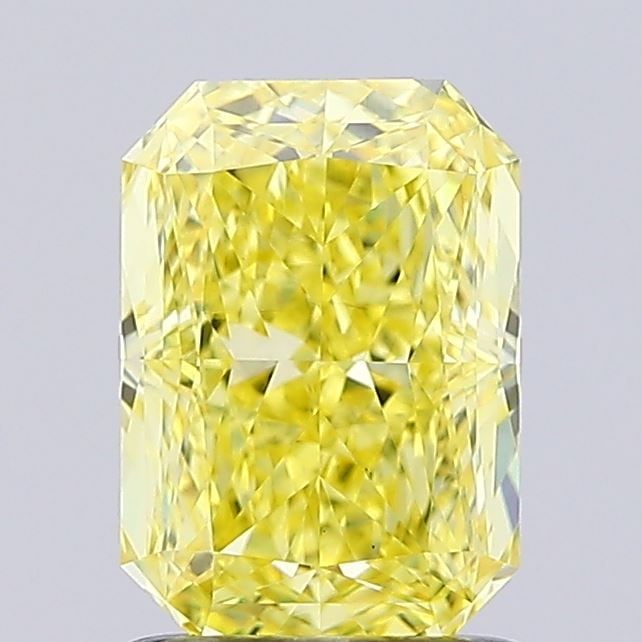 Loose Diamond - RADIANT 1.51ct Fancy Intense Yellow VS1: Loose Diamond - RADIANT 1.51ct Fancy Intense Yellow VS1 Source: This is a real non-mined Diamond that has been grown in a lab Shape: RADIANT Carats: 1.51 Color: Fancy Intense Yellow Certification: IGI