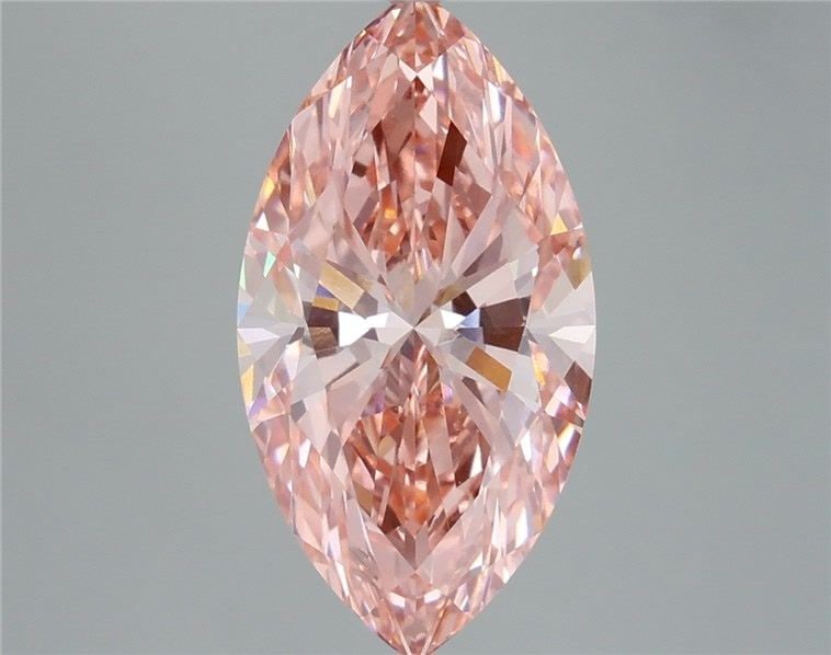 Loose Diamond - MARQUISE 5.05ct Fancy Vivid Pink VS1: Loose Diamond - MARQUISE 5.05ct Fancy Vivid Pink VS1 Source: This is a real non-mined Diamond that has been grown in a lab Shape: MARQUISE Carats: 5.05 Color: Fancy Vivid Pink Certification: IGI Video