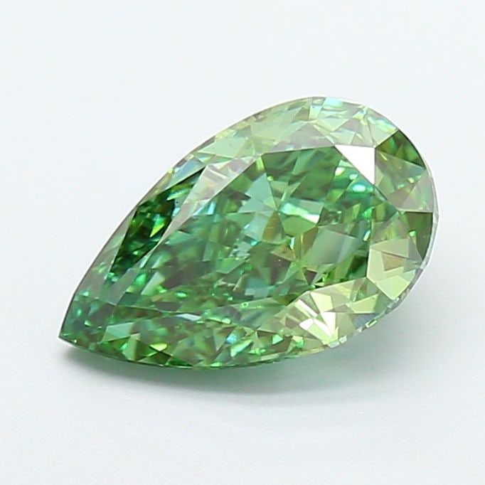Loose Diamond - PEAR 2.01ct Fancy Vivid Green VS1: Loose Diamond - PEAR 2.01ct Fancy Vivid Green VS1 Source: This is a real non-mined Diamond that has been grown in a lab Shape: PEAR Carats: 2.01 Color: Fancy Vivid Green Certification: IGI Video: