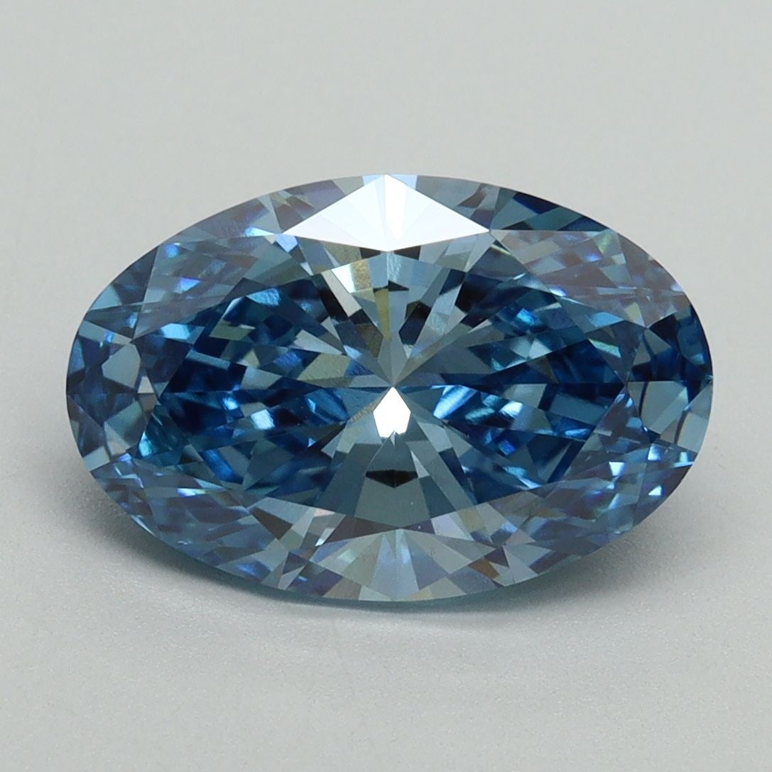 Loose Diamond - OVAL 3.09ct Fancy Vivid Blue VS1: Loose Diamond - OVAL 3.09ct Fancy Vivid Blue VS1 Source: This is a real non-mined Diamond that has been grown in a lab Shape: OVAL Carats: 3.09 Color: Fancy Vivid Blue Certification: IGI Video: