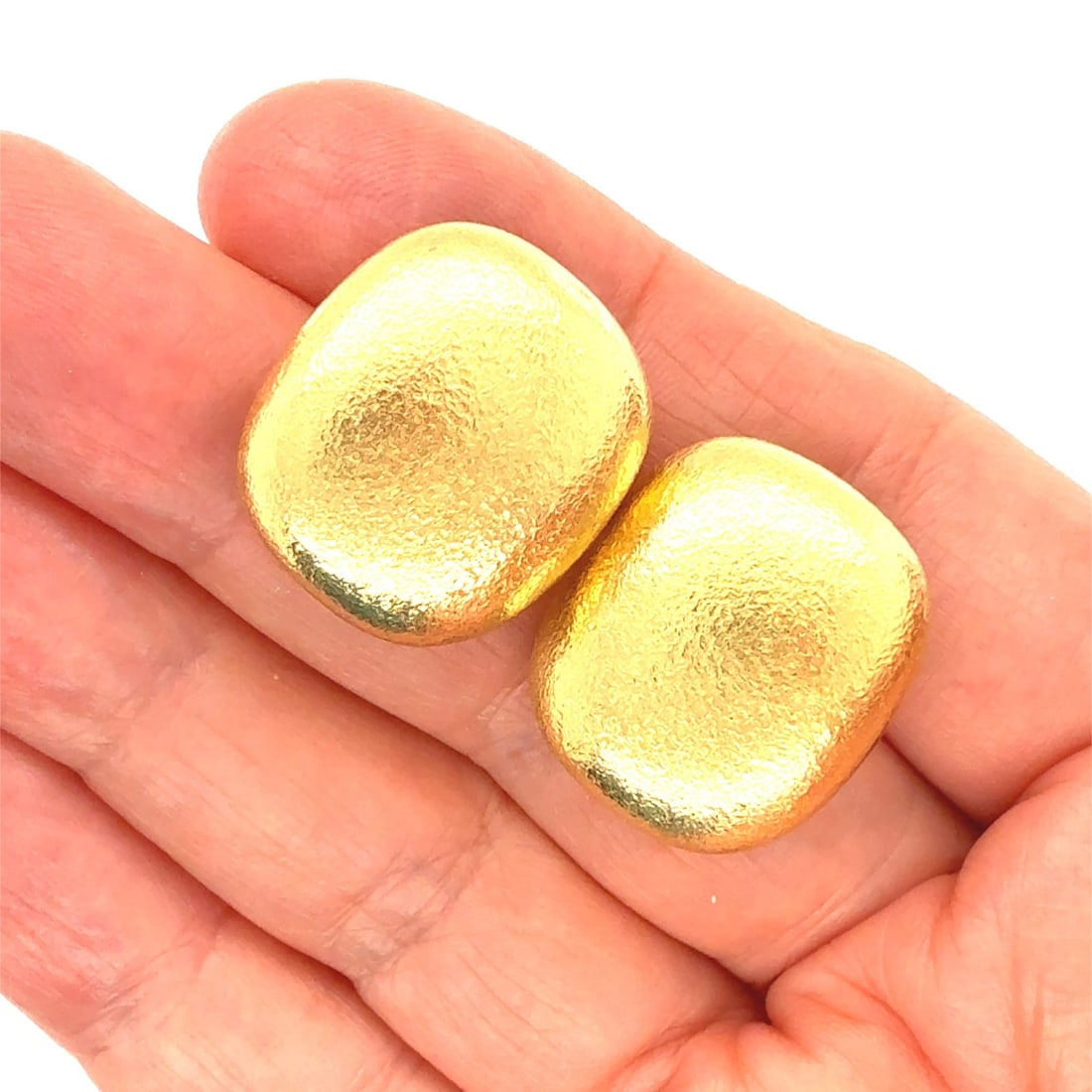 Tiffany & Co. 18K Yellow Gold Cushion Dome Stud Earrings - 3