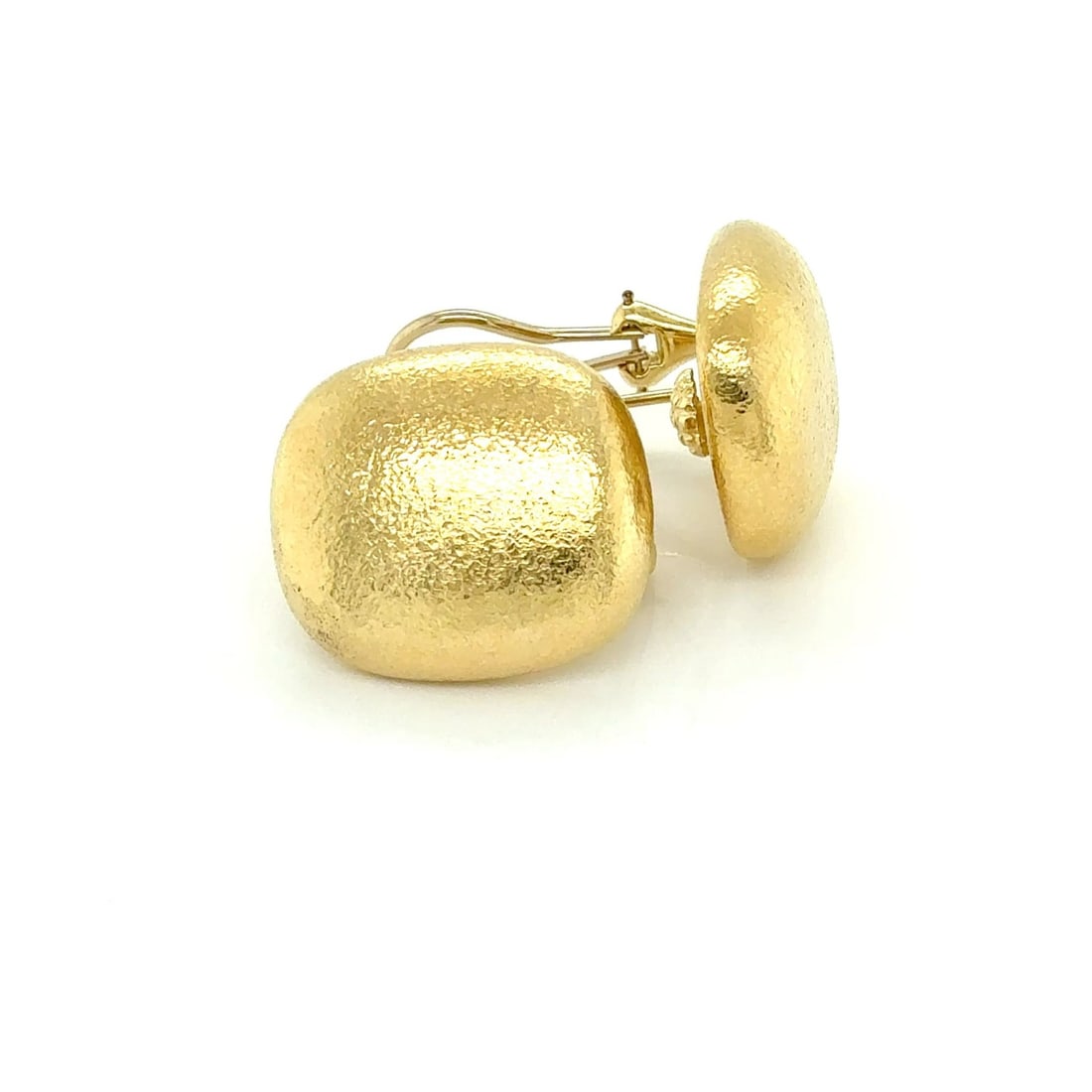 Tiffany & Co. 18K Yellow Gold Cushion Dome Stud Earrings - 4