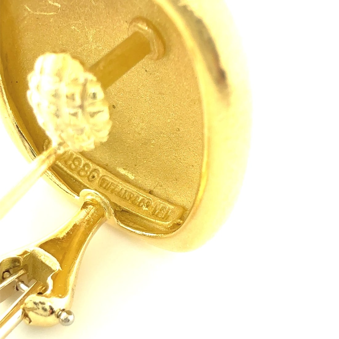 Tiffany & Co. 18K Yellow Gold Cushion Dome Stud Earrings - 9