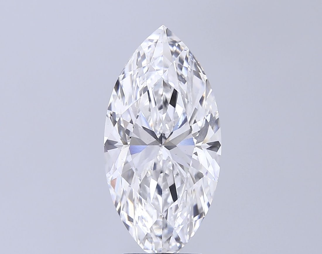 Loose Diamond - MARQUISE 5.0ct E VS2: Loose Diamond - MARQUISE 5.0ct E VS2 Source: This is a real non-mined Diamond that has been grown in a lab Shape: MARQUISE Carats: 5.0 Color: E Clarity: VS2 Certification: IGI Video: