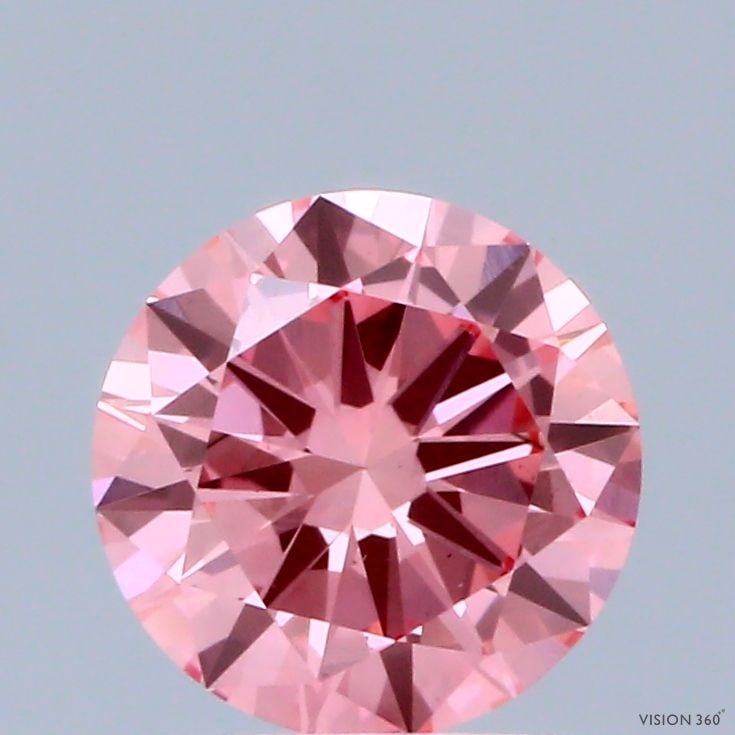 Loose Diamond - ROUND 1.0ct Fancy Vivid Pink VS1: Loose Diamond - ROUND 1.0ct Fancy Vivid Pink VS1 Source: This is a real non-mined Diamond that has been grown in a lab Shape: ROUND Carats: 1.0 Color: Fancy Vivid Pink Certification: IGI Video: Video